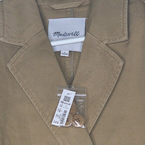 Madewell Crossover Blazer (Re)generative Chino Khaki Small - Picture 4 of 6